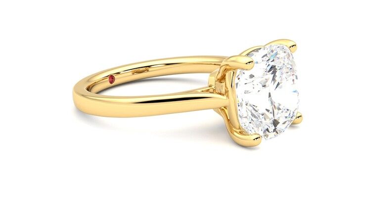 Taylor & Hart Hope Cushion Engagement Ring 360 degree image 7