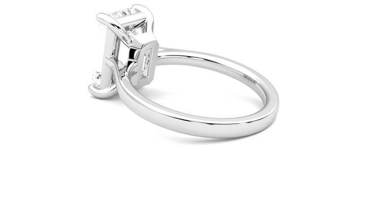 Taylor & Hart Hope Emerald Engagement Ring 360 degree image 18