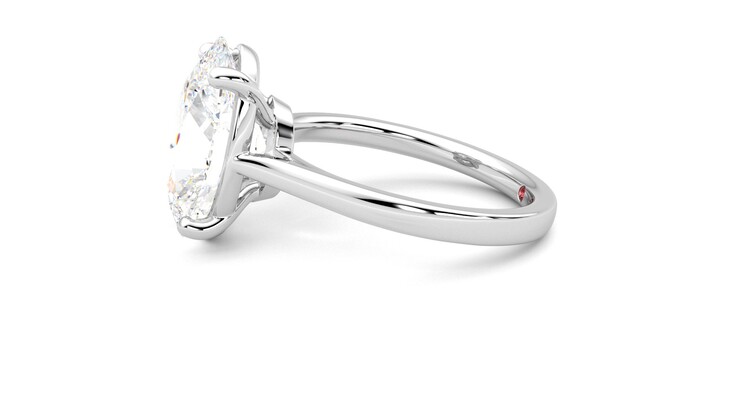 Taylor & Hart Hope Oval Engagement Ring 360 degree image 21