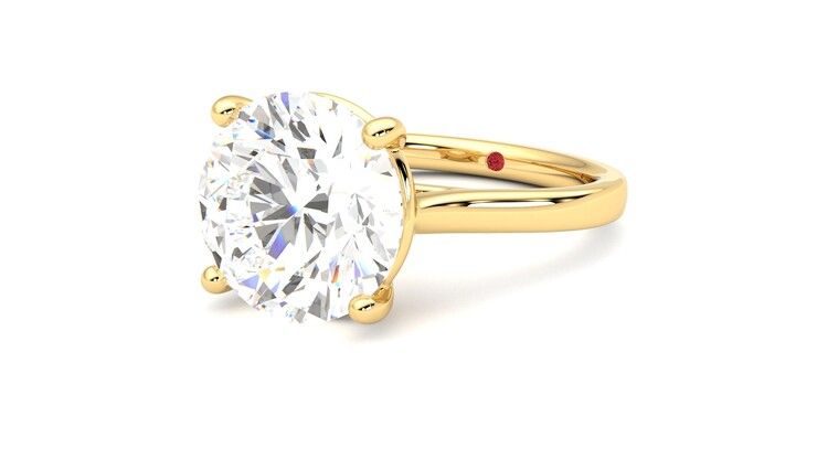 Taylor & Hart Hope Round Engagement Ring 360 degree image 25