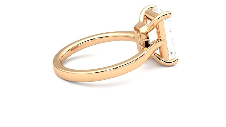 Taylor & Hart Hope Emerald Engagement Ring 360 degree image 11