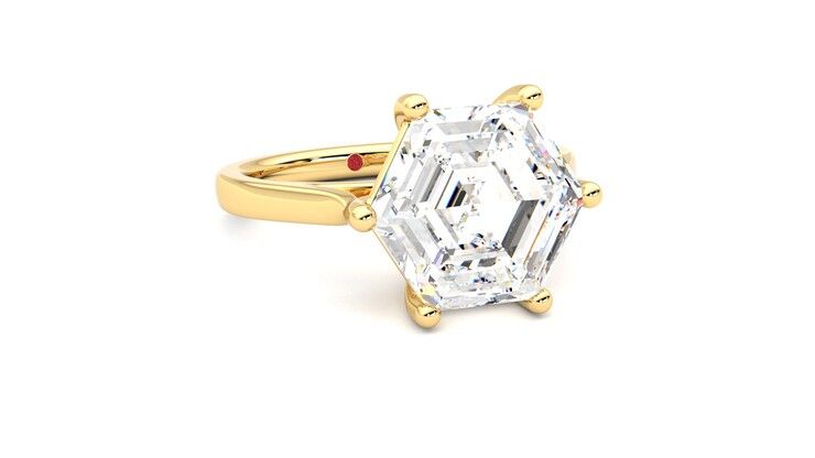 Taylor & Hart Hope Hexagonal Engagement Ring 360 degree image 4