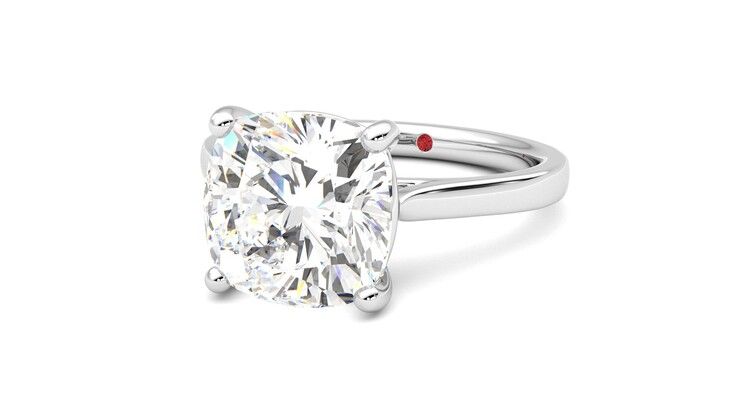 Taylor & Hart Hope Cushion Engagement Ring 360 degree image 26