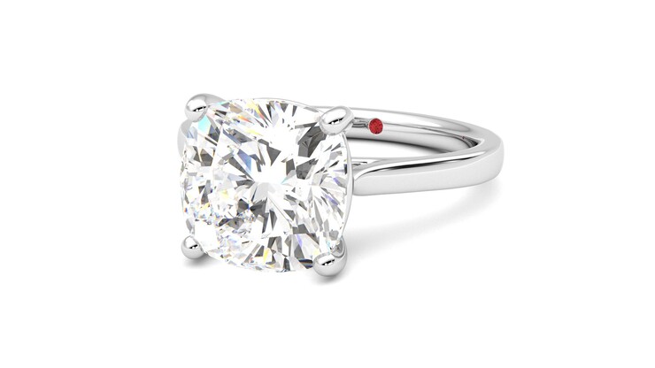 Taylor & Hart Hope Cushion Engagement Ring 360 degree image 26