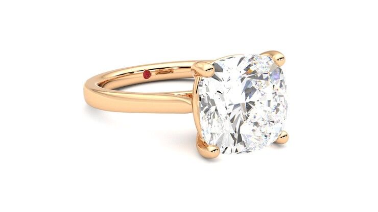 Taylor & Hart Hope Cushion Engagement Ring 360 degree image 5