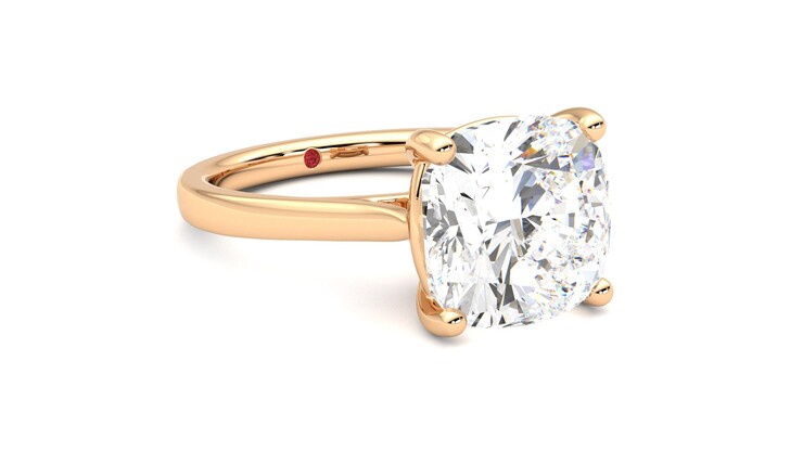 Taylor & Hart Hope Cushion Engagement Ring 360 degree image 5