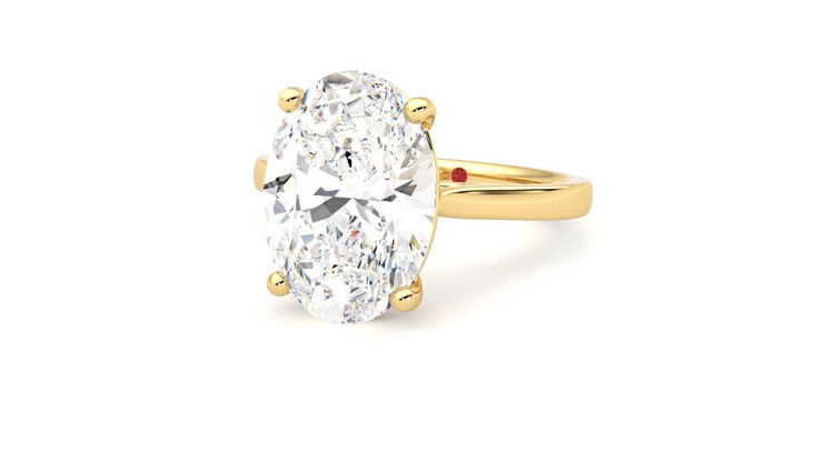Taylor & Hart Hope Oval Engagement Ring 360 degree image 26