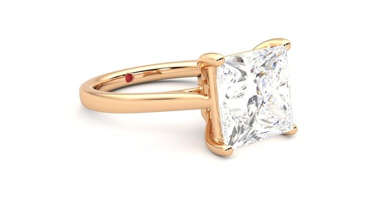 Taylor & Hart Hope Princess Engagement Ring 360 degree image 6
