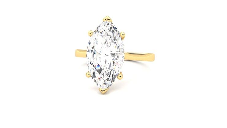 Taylor & Hart Hope Marquise Engagement Ring 360 degree image 27