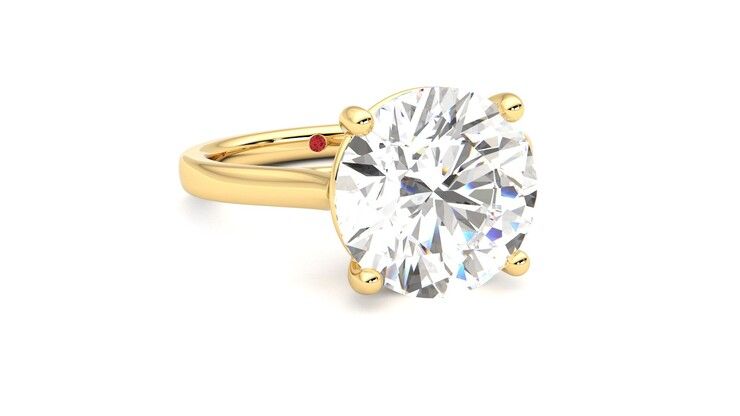 Taylor & Hart Hope Round Engagement Ring 360 degree image 4