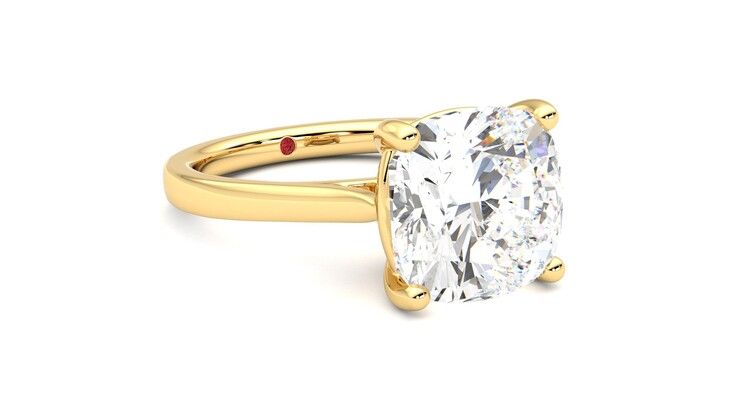 Taylor & Hart Hope Cushion Engagement Ring 360 degree image 5