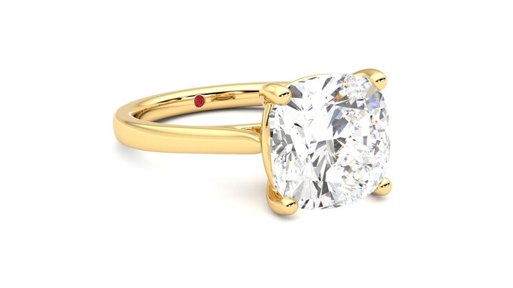 Taylor & Hart Hope Cushion Engagement Ring 360 degree image 5