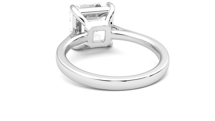 Taylor & Hart Hope Asscher Engagement Ring 360 degree image 16