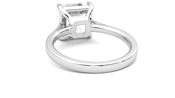 Taylor & Hart Hope Asscher Engagement Ring 360 degree image 16