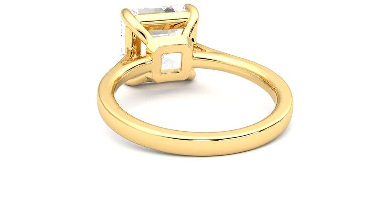 Taylor & Hart Hope Asscher Engagement Ring 360 degree image 16