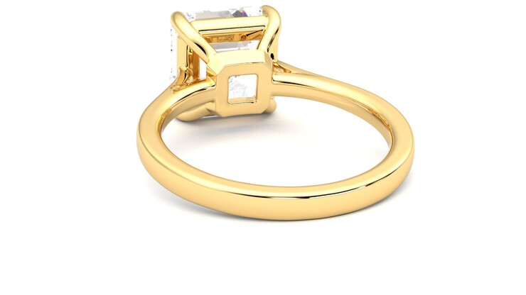 Taylor & Hart Hope Asscher Engagement Ring 360 degree image 16