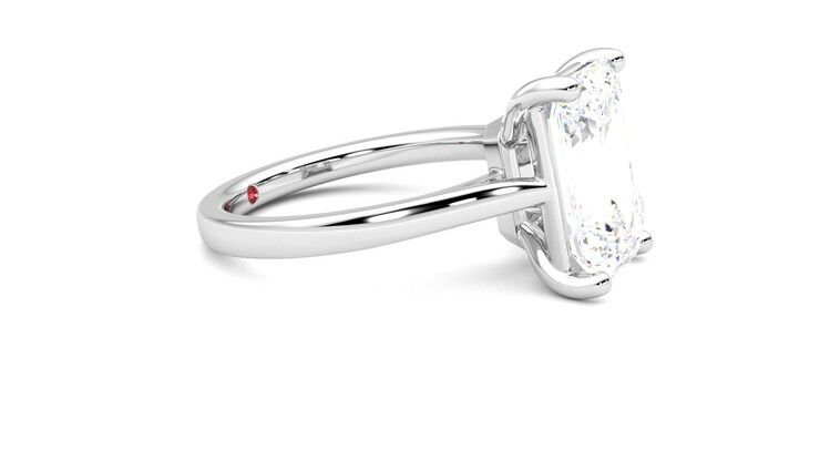 Taylor & Hart Hope Emerald Engagement Ring 360 degree image 8