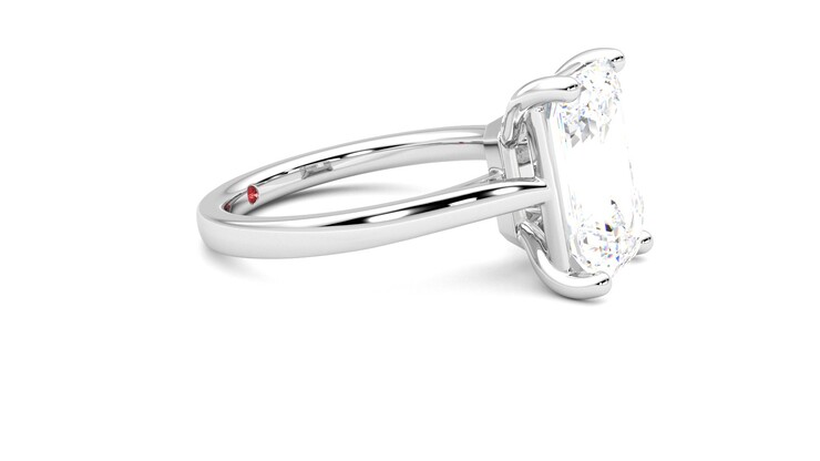 Taylor & Hart Hope Emerald Engagement Ring 360 degree image 8