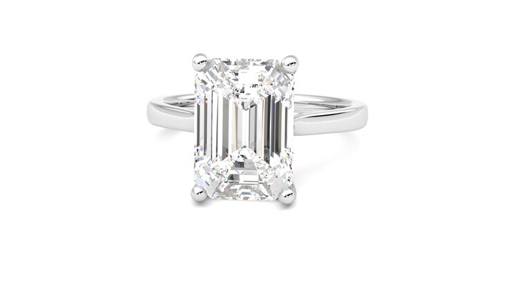 Taylor & Hart Hope Emerald Engagement Ring 360 degree image 28