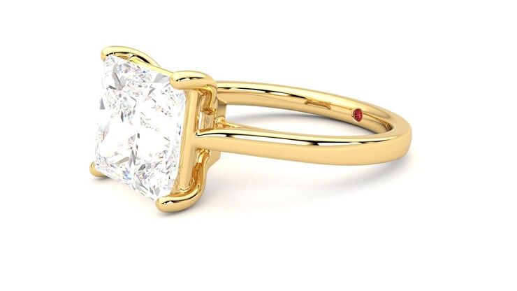 Taylor & Hart Hope Princess Engagement Ring 360 degree image 23