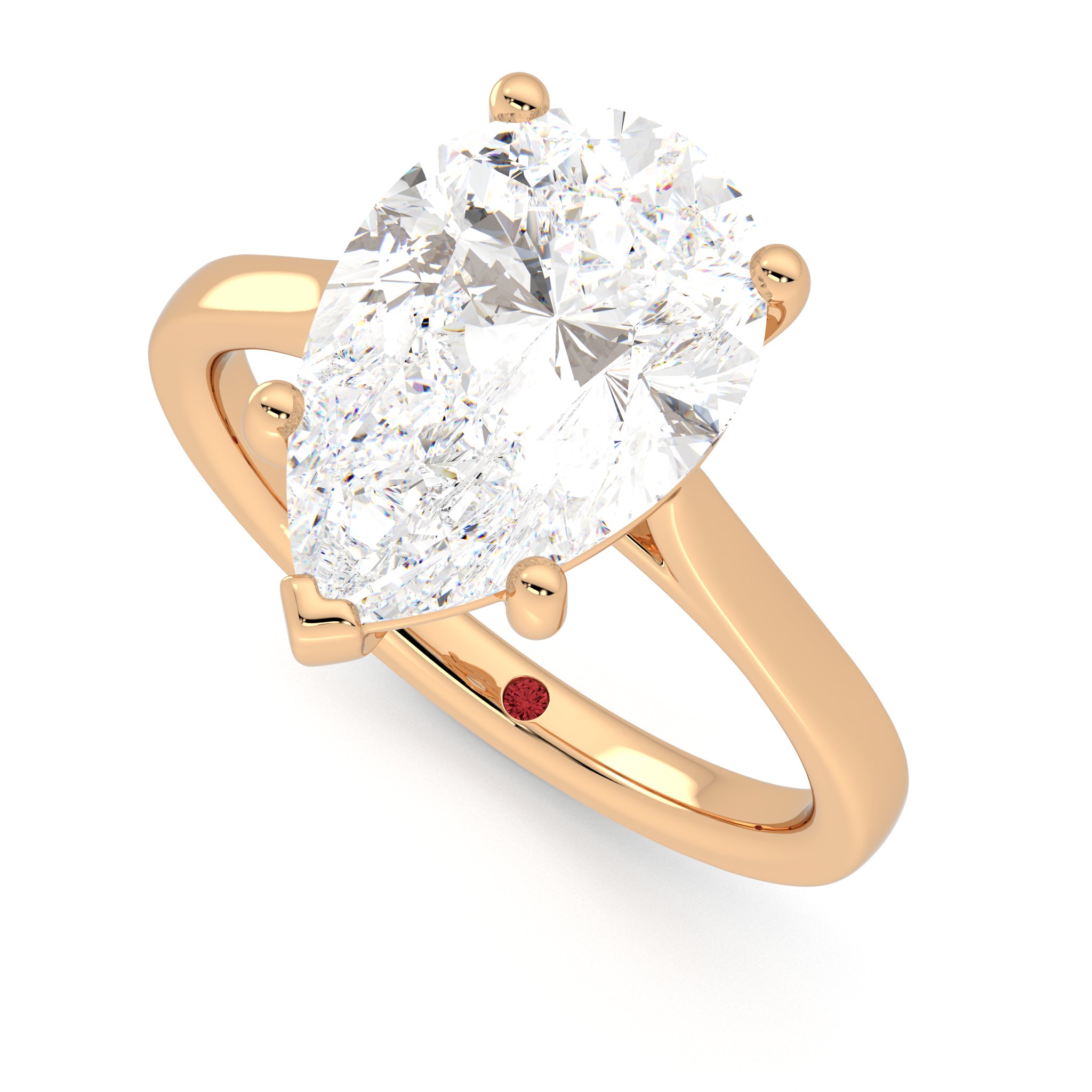 Taylor & Hart Hope Pear Engagement Ring 0