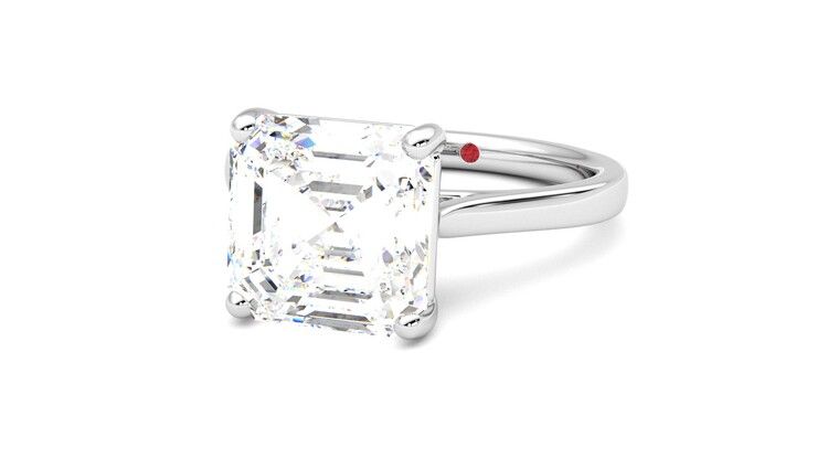 Taylor & Hart Hope Asscher Engagement Ring 360 degree image 26