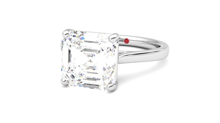 Taylor & Hart Hope Asscher Engagement Ring 360 degree image 26