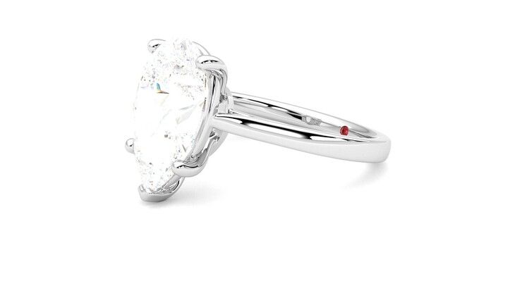 Taylor & Hart Hope Pear Engagement Ring 360 degree image 23