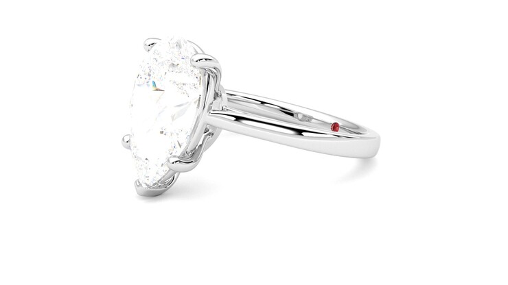 Taylor & Hart Hope Pear Engagement Ring 360 degree image 23