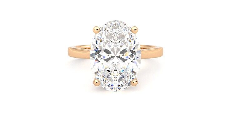 Taylor & Hart Hope Oval Engagement Ring 360 degree image 0