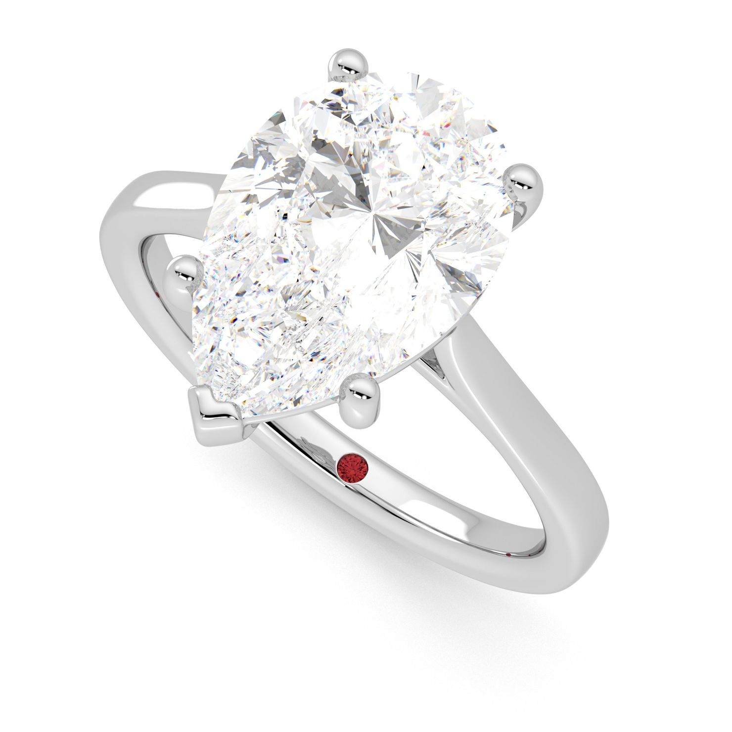 Taylor & Hart Hope Pear Engagement Ring 0
