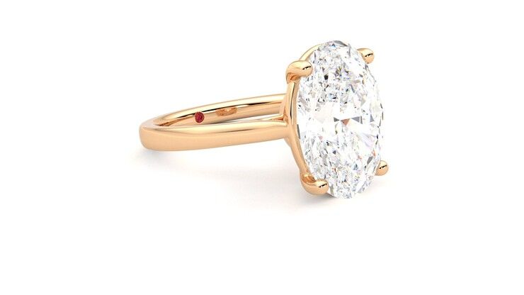 Taylor & Hart Hope Oval Engagement Ring 360 degree image 6