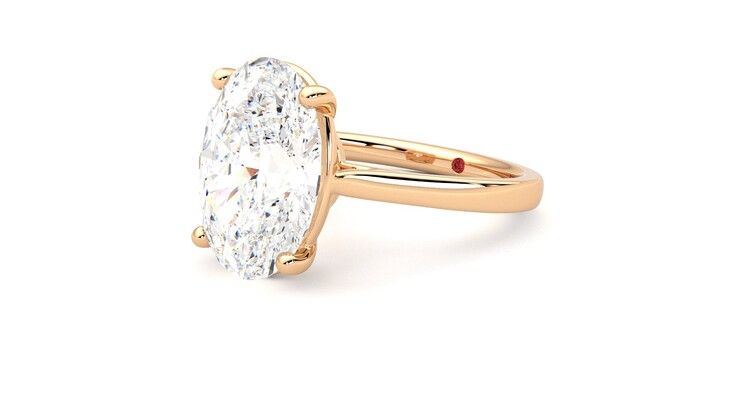 Taylor & Hart Hope Oval Engagement Ring 360 degree image 24