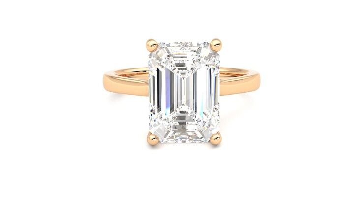 Taylor & Hart Hope Emerald Engagement Ring 360 degree image 1