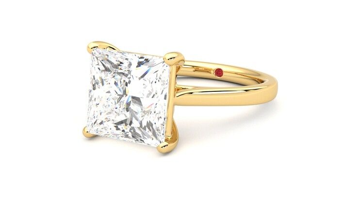 Taylor & Hart Hope Princess Engagement Ring 360 degree image 25