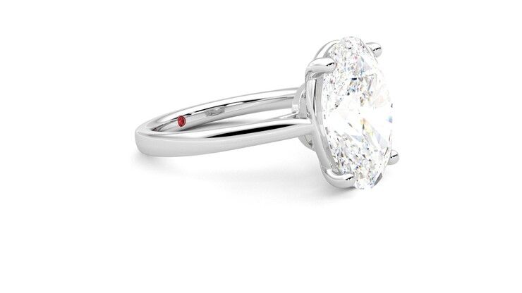 Taylor & Hart Hope Oval Engagement Ring 360 degree image 7