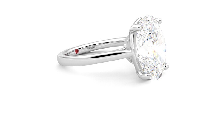 Taylor & Hart Hope Oval Engagement Ring 360 degree image 7