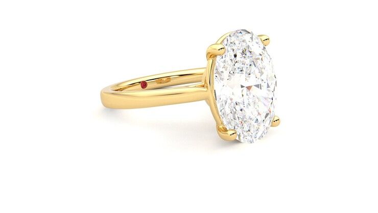 Taylor & Hart Hope Oval Engagement Ring 360 degree image 6