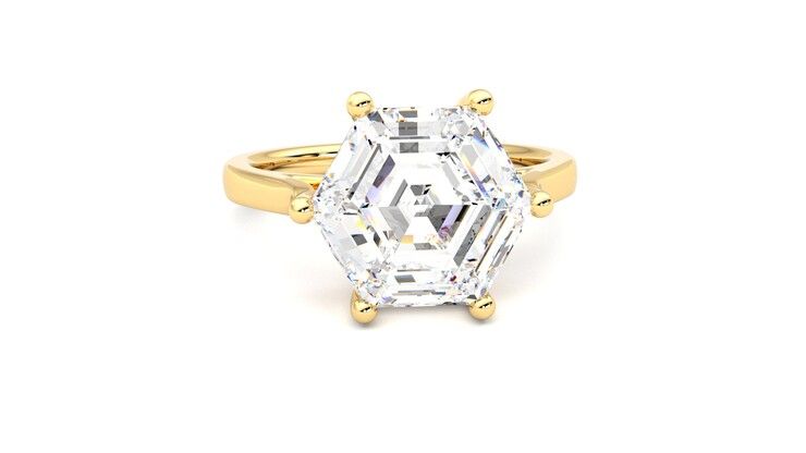 Taylor & Hart Hope Hexagonal Engagement Ring 360 degree image 2
