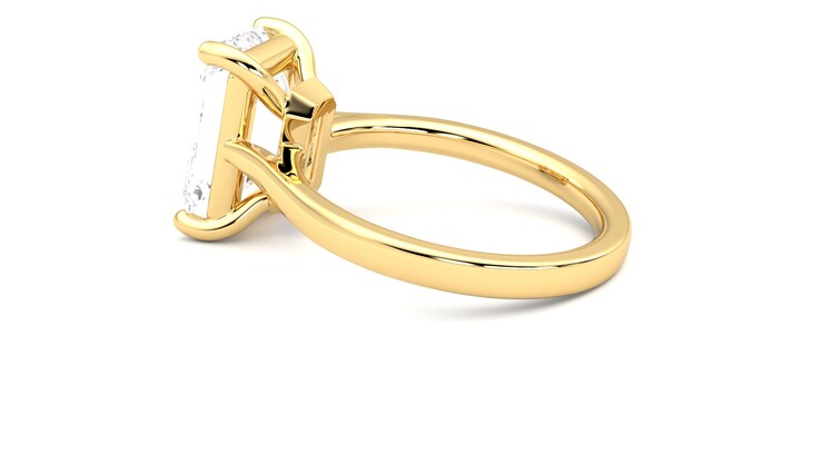 Taylor & Hart Hope Emerald Engagement Ring 360 degree image 19