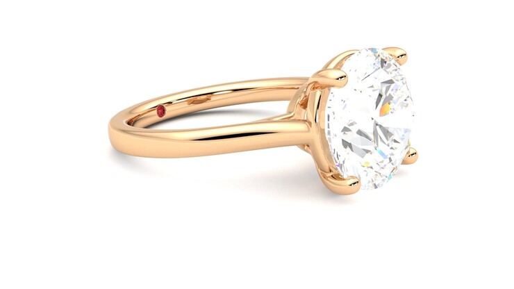 Taylor & Hart Hope Round Engagement Ring 360 degree image 7