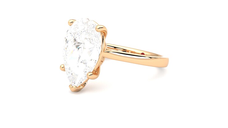 Taylor & Hart Hope Pear Engagement Ring 360 degree image 24
