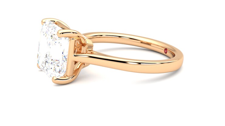Taylor & Hart Hope Asscher Engagement Ring 360 degree image 22