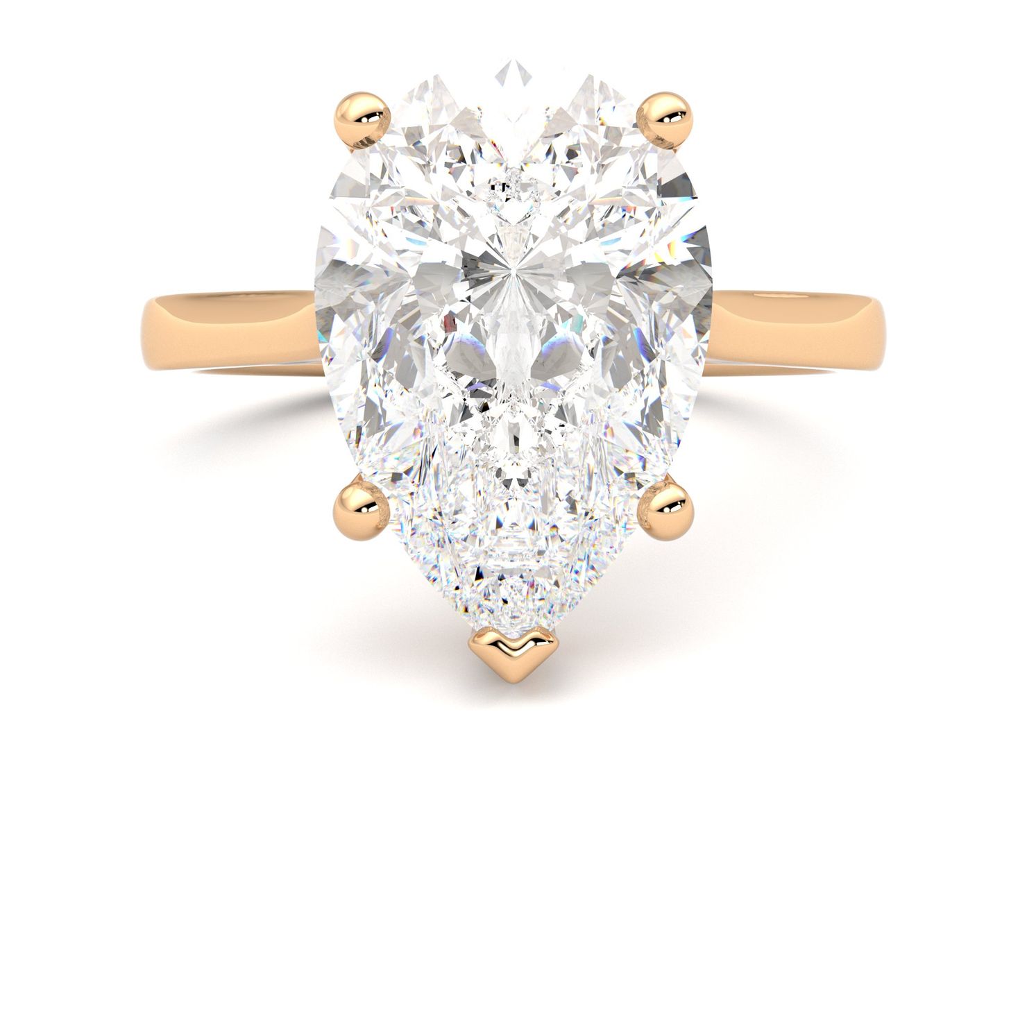 Taylor & Hart Hope Pear Engagement Ring 0