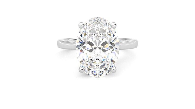Taylor & Hart Hope Oval Engagement Ring 360 degree image 0