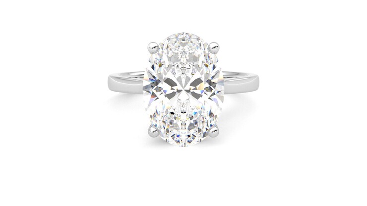 Taylor & Hart Hope Oval Engagement Ring 360 degree image 0