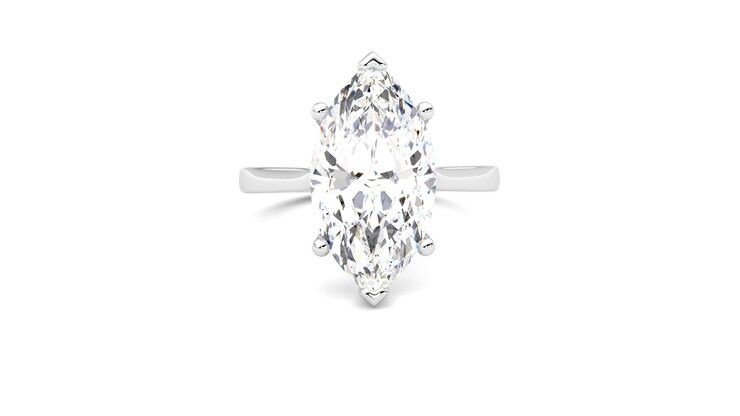 Taylor & Hart Hope Marquise Engagement Ring 360 degree image 1