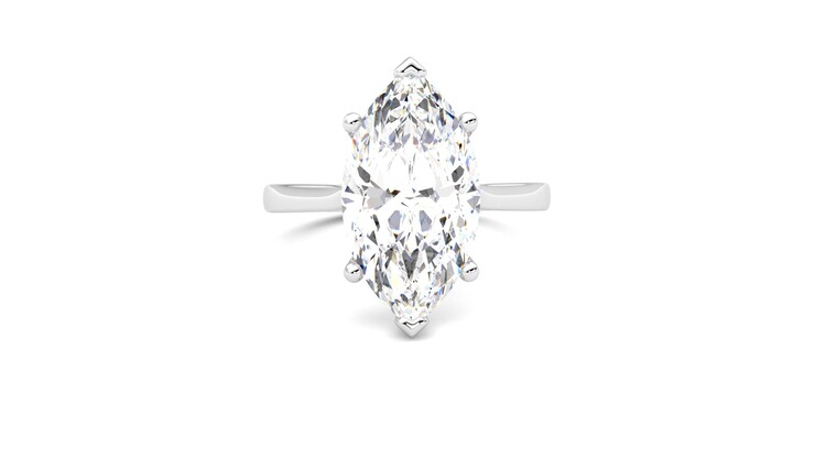 Taylor & Hart Hope Marquise Engagement Ring 360 degree image 1