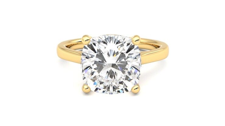 Taylor & Hart Hope Cushion Engagement Ring 360 degree image 29