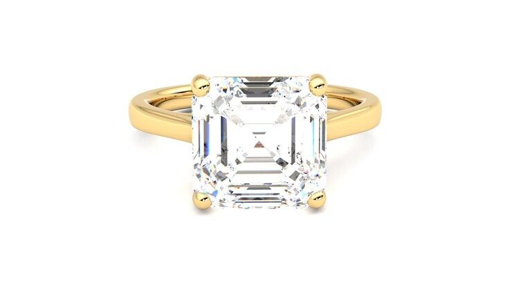 Taylor & Hart Hope Asscher Engagement Ring 360 degree image 1